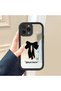 iPhone 15 Pro Compatible Drop-Resistant Black Silicone Case with Mirror Surface Ribbon Patterns - 3
