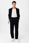 Dark Navy Double Pleated Baggy Fit Men's Trousers