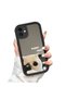 iPhone 12 Compatible Fall Resistant Black Silicone Case Mirror Faced Bad Cat Patterns - 3