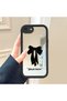 iPhone 7/8/Se 2020 2022 Compatible Mirror Phone Case Black Silicone Protected Ribbon Patterns - 3