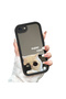 iPhone 7/8/Se 2020 2022 Compatible Mirror Phone Case Black Silicone Protected Bad Cat Patterns - 4