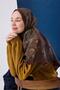 Viscose Blend Mayda Shawl Khaki-Tile Patterned Tok Duruşlu 190X70 - 6