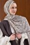 Viskon Mayda Shawl Cream Chain Patterned Tok Posture Correcting 190X70 - 4