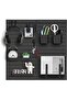 4-Piece Pegboard Wall Organizer Kit with Hooks & Racks, for Home Office Gaming