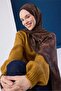 Viscose Blend Mayda Shawl Milky Brown-Acid Brown Patterned Tok Duruşlu 190X70