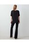 Ns-74063 Le Women's High Waist Flared Non-Fading Jeans Denim Pants - 5