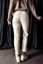 Ns-96169 Women's High Waist Mom Jeans Trousers Ecru - 3