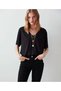Ns-74063 Le Women's High Waist Flared Non-Fading Jeans Denim Pants - 3