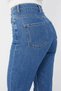 Ns-56154 Women's Mom Jean Pants Ful Stretch Fabric Stretchy Blue - 3