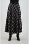 Smoked Mink Plaid Skirt with Belted Pockets - 6