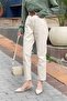 Ns-70688 Women's Mom Jeans Beige - 2