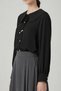 Women's Collar Detailed Long Sleeve Chiffon Blouse - 2