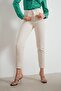 Ns-58807 Women's Mom Fit High Waist Jeans Cream - 4