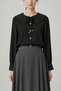 Women's Collar Detailed Long Sleeve Chiffon Blouse