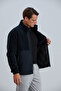 Men's coat men's fleece fabric panelled coat - 4