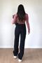 Ns-61632 Jeans Women Black High Waist Comfort Stretch Fabric Wide Leg Denim Palazzo Jeans Trousers - 5