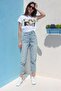 Ns-19714 Women's Light Blue Mom Fit Jeans