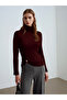 32202 Accessory Detailed Fisherman Collar Top-Burgundy