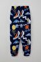 Boy's Pajama Set Summer Themed Elastic Waistband and Cuffs 4-8 Years Old, Navy Blue - 5