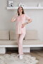 3-Piece Maternity Pajama Set with Floral Pattern - Hospital Discharge Set with Nursing Detail - 5