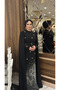 Stone Embroidered Cape Hijab Evening Dress - 4