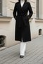 Morena Lined Pocketed Belted Imported High Quality Cashmere Coat (Morena Rose) - 5