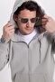 Unisex Relax Fit Comfortable Cut Cotton Fleece Inside Double Pockets Full Zip Stone K Hooded Sweatshirt - 2