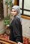وشاح إيكوزين TN2103 بنمط هندسي 07-رمادي فضي - 2
