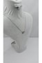 Silver Color-H Letter Necklace with Steel Heart Detail - 5