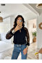 Long Sleeve Sandy Blouse - New Year's Concept - Tulle Sleeves - Chest Window Detail - 4
