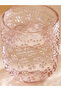 Create your style from uzg store pink patterned glass water cup set of 2 290 ml - 3