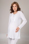 Maternity Pajama Set and Robe Set - Gray Melange Lace Breastfeeding Compatible 3-Piece Set - 5