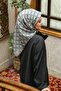 وشاح إيكوزين TN2103 بنمط هندسي 07-رمادي فضي - 3