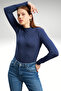 Women's Cream Navy Blue Black 3-Piece Bodysuit - 3
