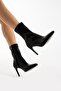 Black Skin Stretch 8.5 cm Medium Women's High Heel Boots - 2