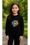 Team Sweatshirt Yellow Emoji V1 B Printed Girls Boys Crew Neck3 4-5-6-7-8-9-10-11-12Years