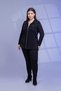 Plus Size Pocketed - Zippered Knitwear Shirt Black - 4