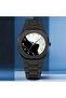 Unisex Aura Watch with Black & White Paced and Silver Dial - 2