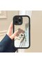 iPhone 14 Pro Compatible Phone Case Girl Mirrored Anti-Reflection Silicone Case - 3