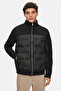 Munoz Black Zippered and Pocketed Scuba Fabric Standard Fit Men's Jacket