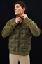 Munoz khaki zippered and pocketed scuba fabric standard fit men's jacket - 5