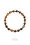 Certified Tiger's Eye Stone 6 and 4 mm Faceted Cut Natural Stone Bracelet