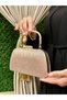 Women's Glittery Evening Dress Hand & Shoulder Bag with Handle Detail - 2