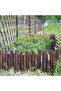 OneDcor Wooden Garden Edging Border Fence – Interlocking Carbonized Wood Panels - 8