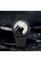 Unisex Aura Watch with Black & White Paced and Silver Dial