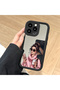 iPhone 14 Pro Compatible Phone Case Beautiful Female Mirror Anti-Drop Silicone Case - 6