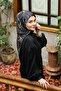 Ecozen Scarf Tn2105 Floral Pattern 07-Black-White - 3