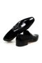 Black Color Laceless Genuine Leather Men's Shoes - 2