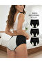 Emici 3-Pack Black Washable Menstrual Panties Suitable for Women's Night Use, Leak-Proof, 100% Cotton,