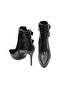 Genuine Leather Double Buckle Pointed Toe Rubber Sole Zippered Boots 206 Nappa Nera (Black) - 5